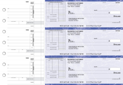 Blue Marble Itemized Invoice Business Checks | BU3-LMA01-TNV