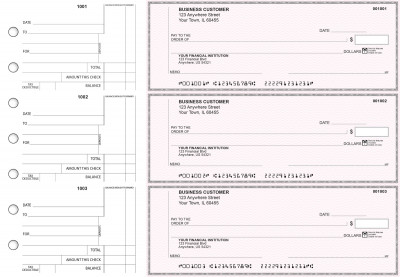 Pink Safety Standard Counter Signature Business Checks | BU3-PSF01-SCS