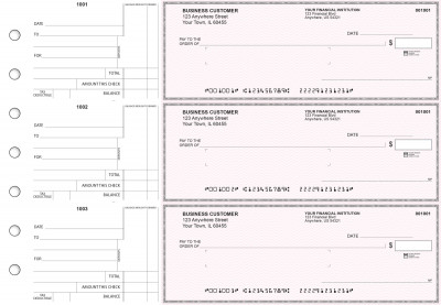 Pink Safety Standard Mailer Business Checks | BU3-PSF01-SML