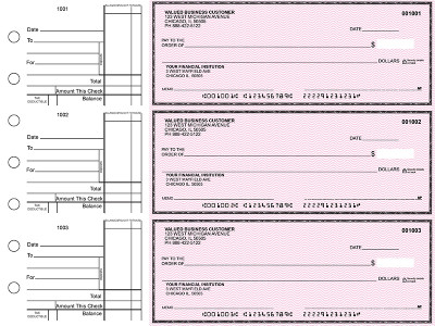 Pink Safety Standard Business Checks | BU3-PSF01-STA