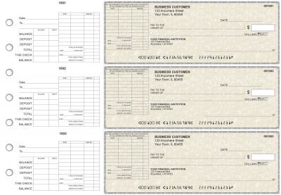 Tan Parchment General Itemized Invoice Business Checks | BU3-TPM01-GII