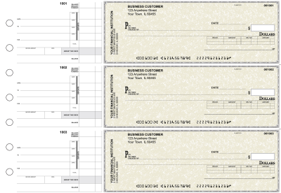 Tan Parchment Invoice Business Checks | BU3-TPM01-INV