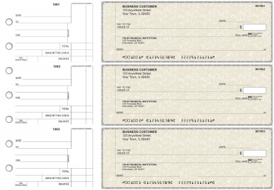 Tan Parchment Standard Counter Signature Business Checks | BU3-TPM01-SCS