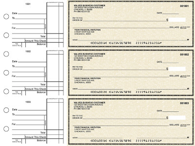 Tan Parchment Standard Business Checks | BU3-TPM01-STA