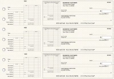 Tan Knit General Itemized Invoice Business Checks | BU3-TPM02-GII