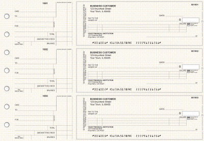 Tan Knit Standard Itemized Counter Signature Business Checks | BU3-TPM02-ICS