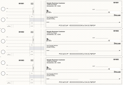 Tan Knit Standard Disbursement Business Checks | BU3-TPM02-SDS