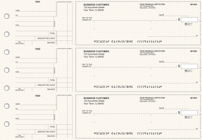 Tan Knit Standard Mailer Business Checks | BU3-TPM02-SML