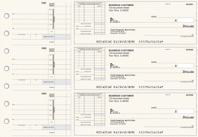 Tan Knit Itemized Invoice Business Checks | BU3-TPM02-TNV