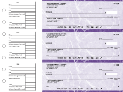 Purple Marble General Business Checks | BU3-UMA01-GEN