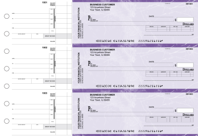 Purple Marble Invoice Business Checks | BU3-UMA01-INV