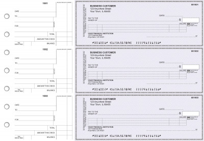 Purple Safety Itemized Counter Signature Business Checks | BU3-USF01-ICS