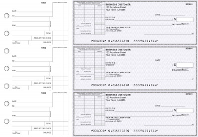 Purple Safety Standard Itemized Invoice Business Checks | BU3-USF01-SII