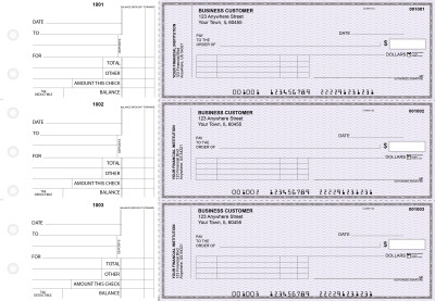 Purple Safety Standard Invoice Business Checks | BU3-USF01-SNV