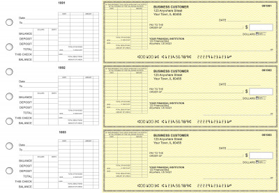 Yellow Safety General Itemized Invoice Business Checks | BU3-YEL01-GII