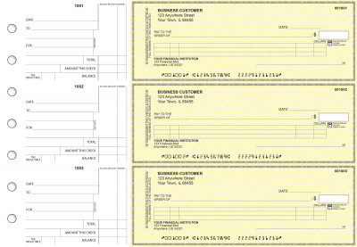 Yellow Safety Itemized Counter Signature Business Checks | BU3-YEL01-ICS
