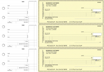 Yellow Safety Itemized Counter Signature Business Checks | BU3-YEL01-ICS