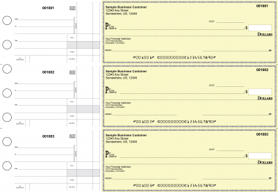 Yellow Safety Standard Disbursement Business Checks | BU3-YEL01-SDS