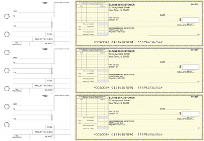 Yellow Safety Standard Itemized Invoice Business Checks | BU3-YEL01-SII