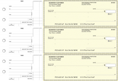 Yellow Safety Standard Mailer Business Checks | BU3-YEL01-SML