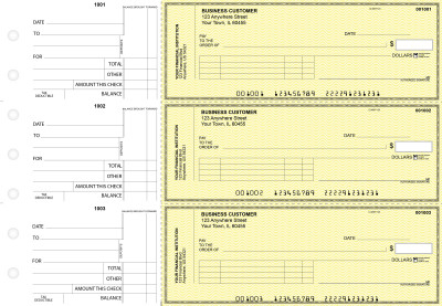 Yellow Safety Standard Invoice Business Checks | BU3-YEL01-SNV