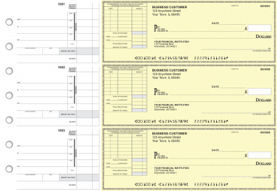 Yellow Safety Itemized Invoice Business Checks | BU3-YEL01-TNV