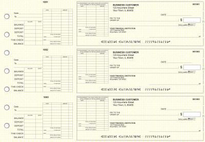 Yellow Knit General Itemized Invoice Business Checks | BU3-YEL02-GII
