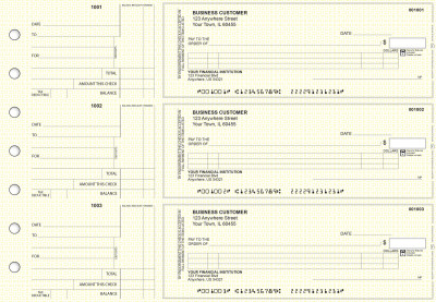 Yellow Knit Standard Itemized Counter Signature Business Checks | BU3-YEL02-ICS