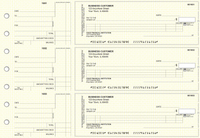 Yellow Knit Standard Itemized Counter Signature Business Checks | BU3-YEL02-ICS