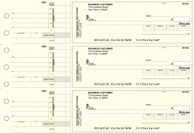 Yellow Knit Invoice Business Checks | BU3-YEL02-INV