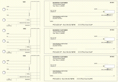 Yellow Knit Standard Counter Signature Business Checks | BU3-YEL02-SCS