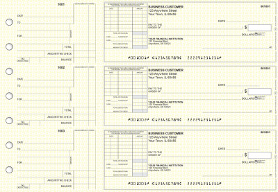 Yellow Knit Standard Itemized Invoice Business Checks | BU3-YEL02-SII
