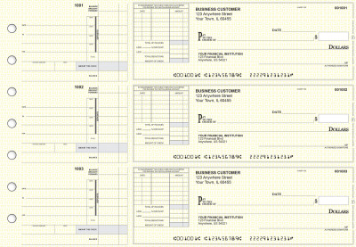 Yellow Knit Itemized Invoice Business Checks | BU3-YEL02-TNV