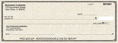 Tan Parchment Business Pocket Checks  | BUP-TPM01