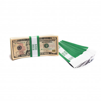 Green Barred $200 Currency Bands | CBB-004