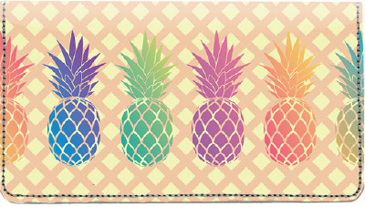 Pineapples Leather Checkbook Cover | CDP-FOD70