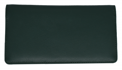 Dark Green Premium Leather Checkbook Cover  | CLG-GRN01