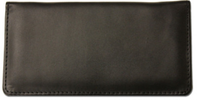 Black Smooth Leather Checkbook Cover | CLP-BLA04
