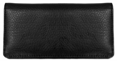Black Textured Leather Checkbook Cover | CLP-BLA05