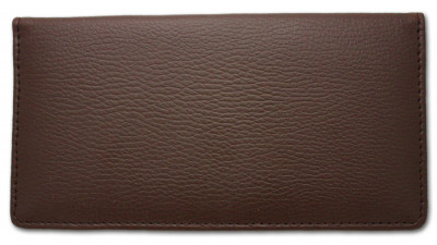 Brown Side Tear Leather Checkbook Cover | CLP-BST02