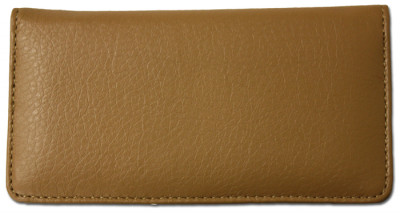 Tan Textured Leather Checkbook Cover | CLP-TAN02