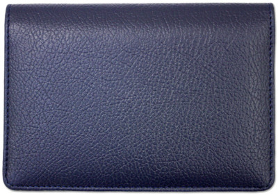 Blue Leather Top Stub Checkbook Cover | CLW-BLU01