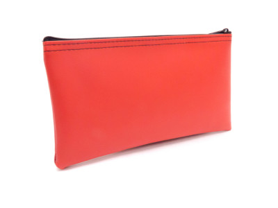 Red Zipper Bank Bag, 5.5" X 10.5" | CUR-011