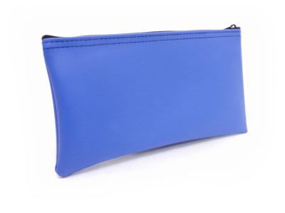 Blue Zipper Bank Bag, 5.5" X 10.5" | CUR-014