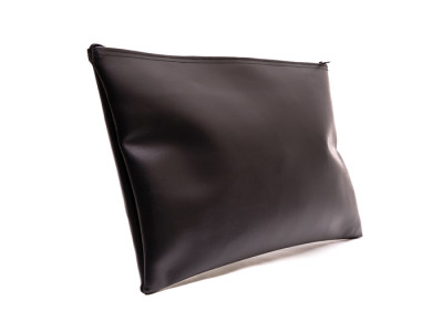 Black Zipper Bank Bag, 12" X 16" | CUR-020