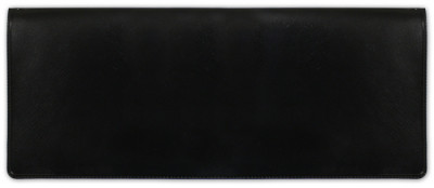 Black Business Vinyl Pocket Checkbook Cover | CVM-BLA01