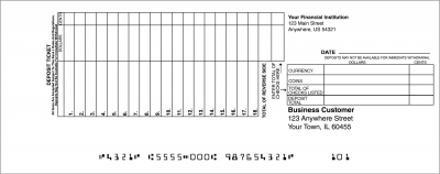 Standard Deposit Slips Style 17 | DEP-BDL17