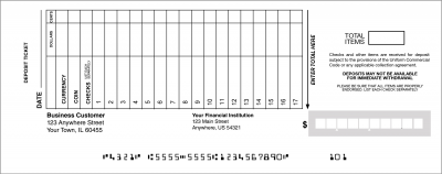 Loose Business Deposit Slips Style 27 | DEP-BDL27