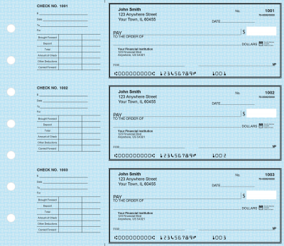 Blue Safety Deskset Personal Checks | DS-BLS01