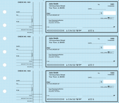 Blue Safety Deskset Personal Checks Style 2  | DS-BLS02